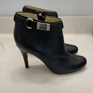 Coach Black Leather  heeled booties